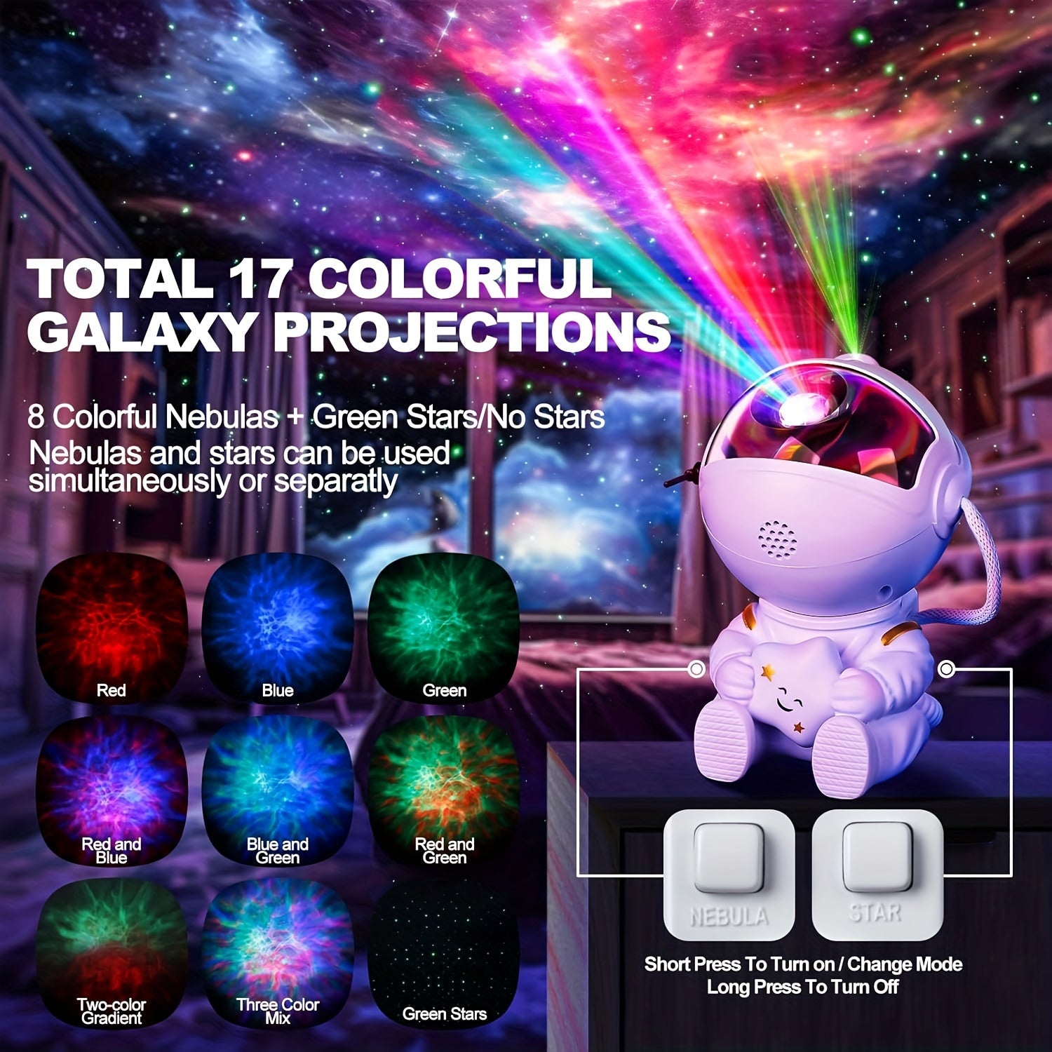 Star Projector Galaxy Night Light