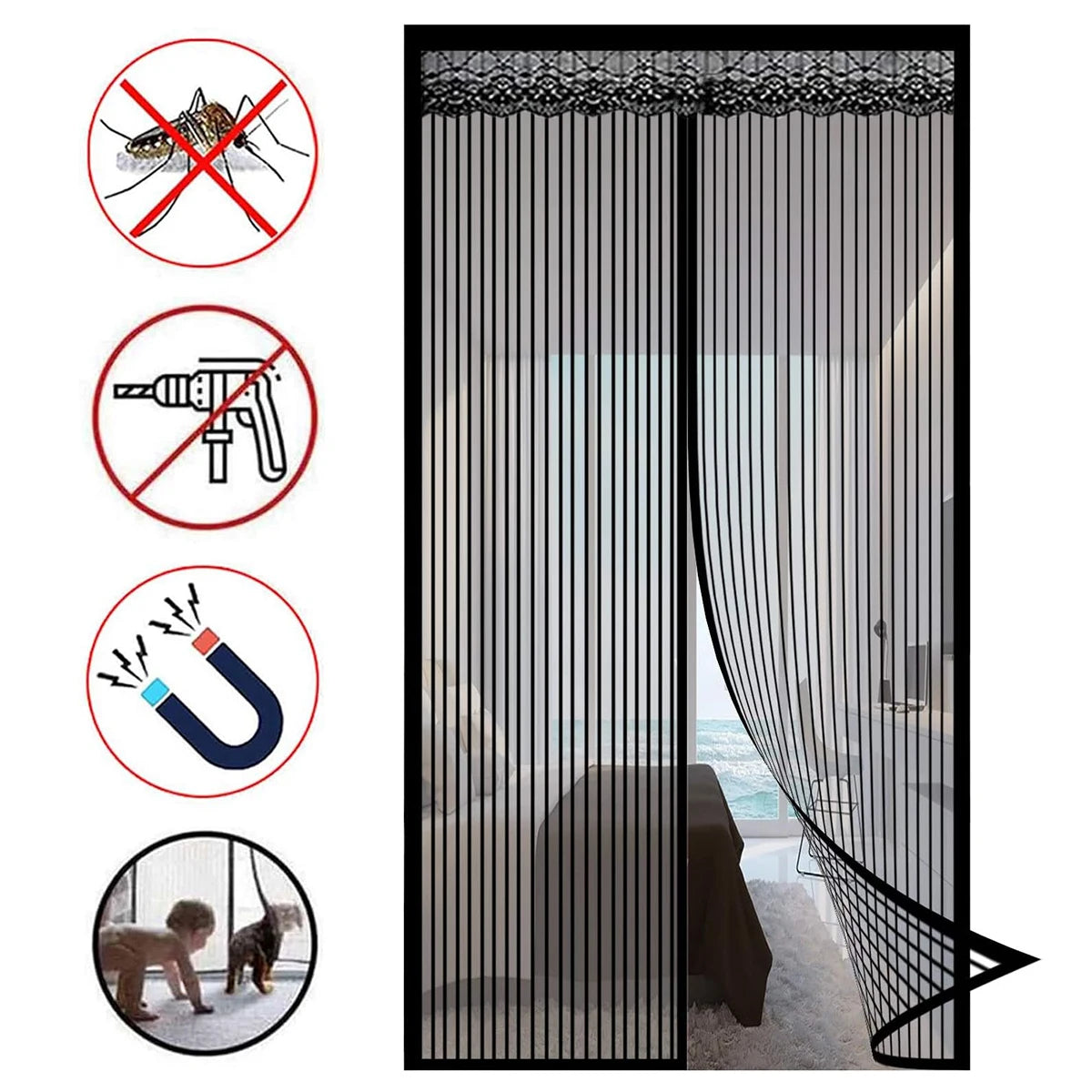 Magnetic Fly Screen Door