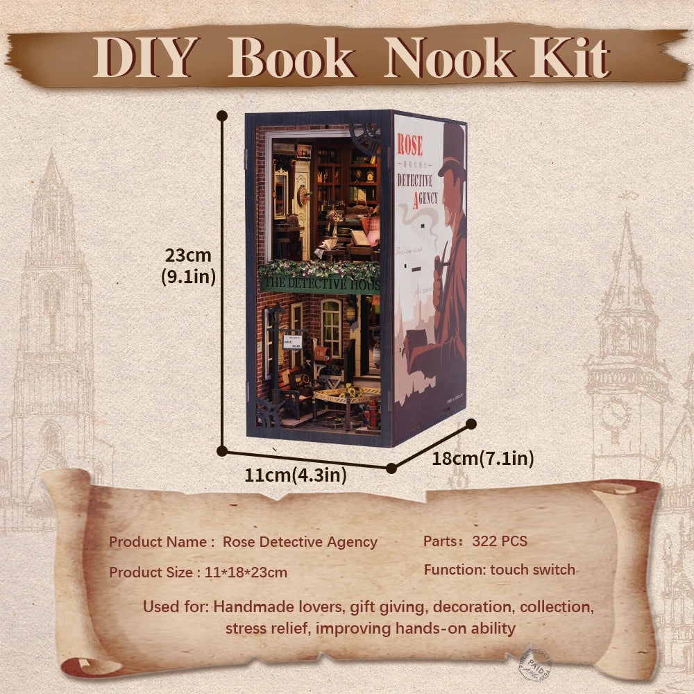 DIY Book Nook Kit with LED Light