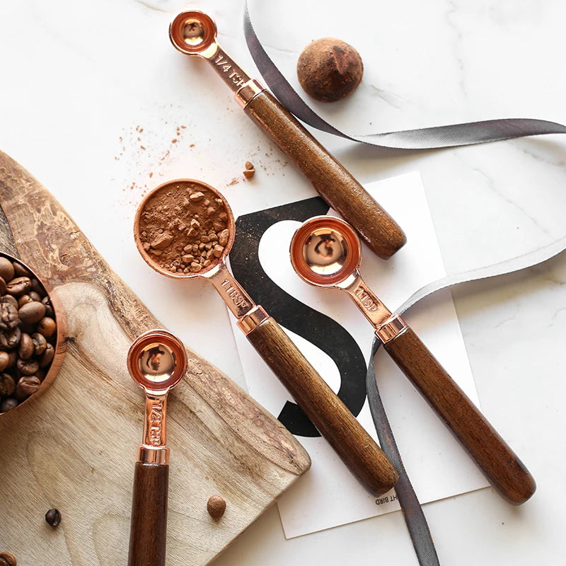 Rose Gold Measuring Spoons Set