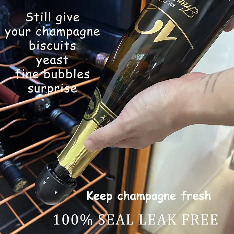 Vacuum Wine and Champagne Bottle Stopper - Silicone Seal