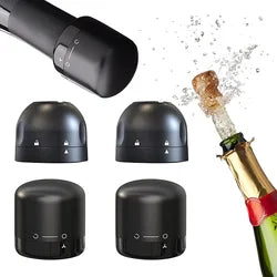 Vacuum Wine and Champagne Bottle Stopper - Silicone Seal