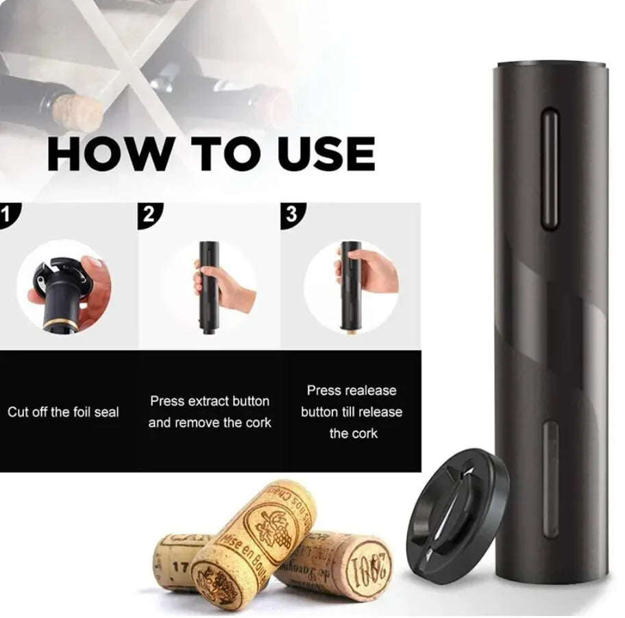 Automatic Electric Wine Opener with Foil Cutter