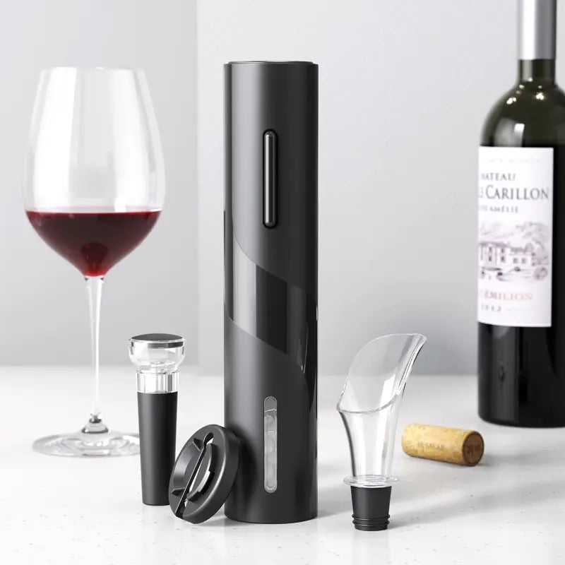 Abridor de vino eléctrico automático con cortador de papel de aluminio